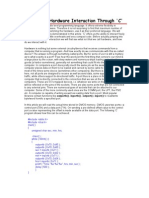 Hardware Interaction Through C