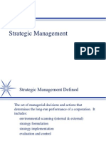 Strategic Management: Define Goals & Evaluate Performance