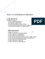 Test On Superior Extremity Long Questions