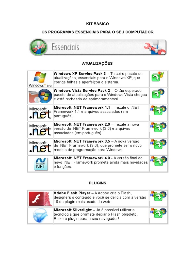 Programas Essenciais para PC 2024 | PDF | Plug-in (informática ...
