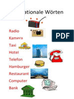 Internationale Wörten: Radio Kamera Taxi Hotel Telefon Hamburger Restaurant Computer Bank