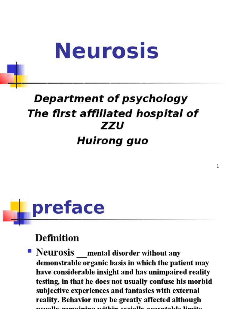 Neurosis | PDF | Self-Improvement