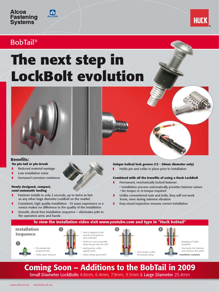 Eng Bobtail Flyer-Web Res | PDF | Screw | Metalworking