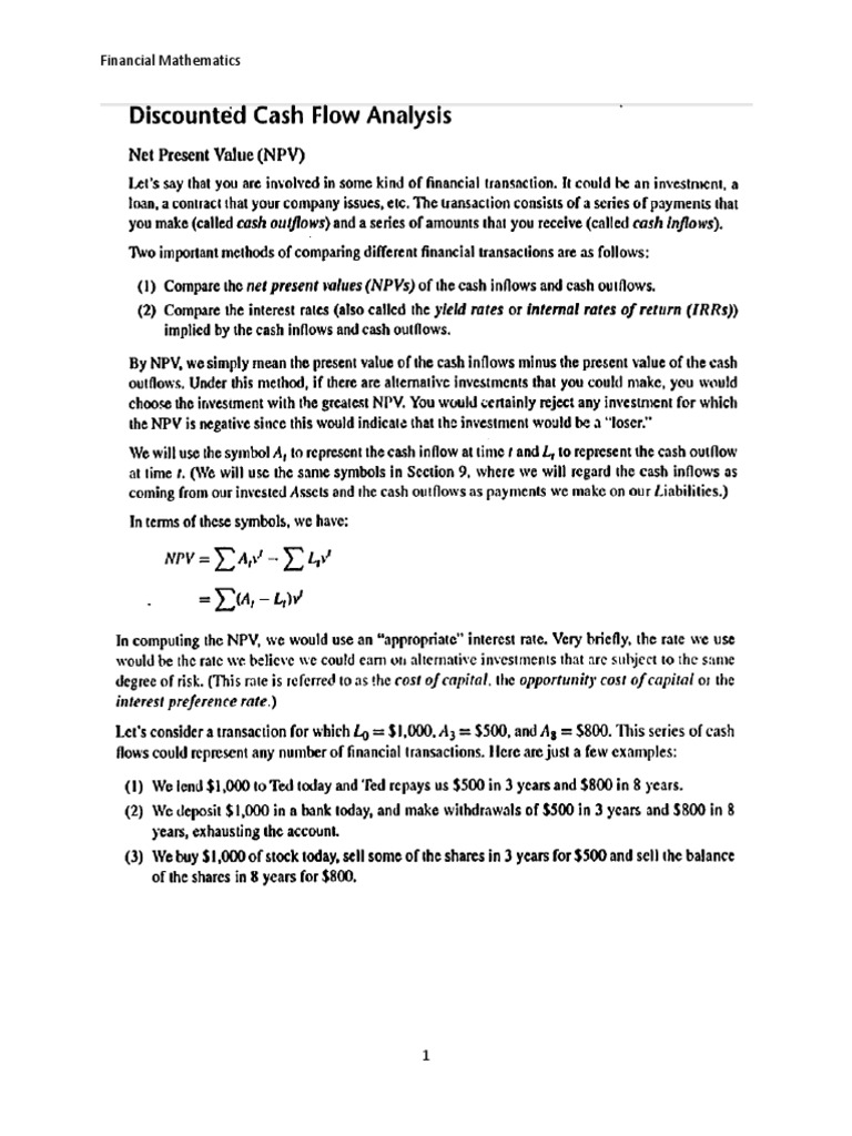 Financial Mathematics Guide | PDF | Career & Growth | Finance & Money ...