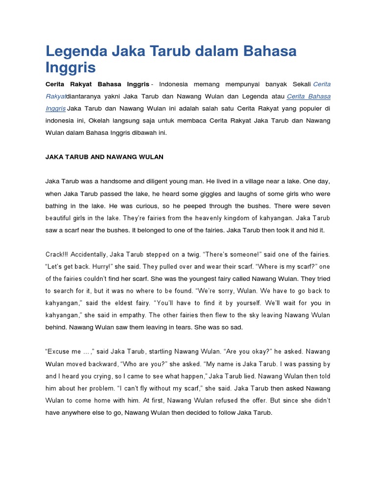 Legenda Jaka Tarub dalam Bahasa Inggris.docx Rice