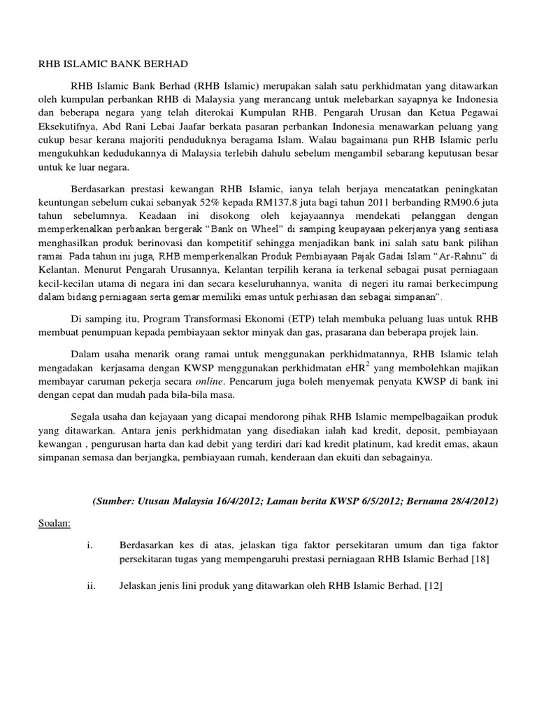 Kajian Kes RHB Sem 1 | PDF