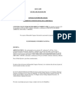 Ley Nº 1693 Proyecto de Medio ambiente, Industria y Minería 