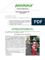 Newsletter 86 Greenpeace Regensburg Juli 2014
