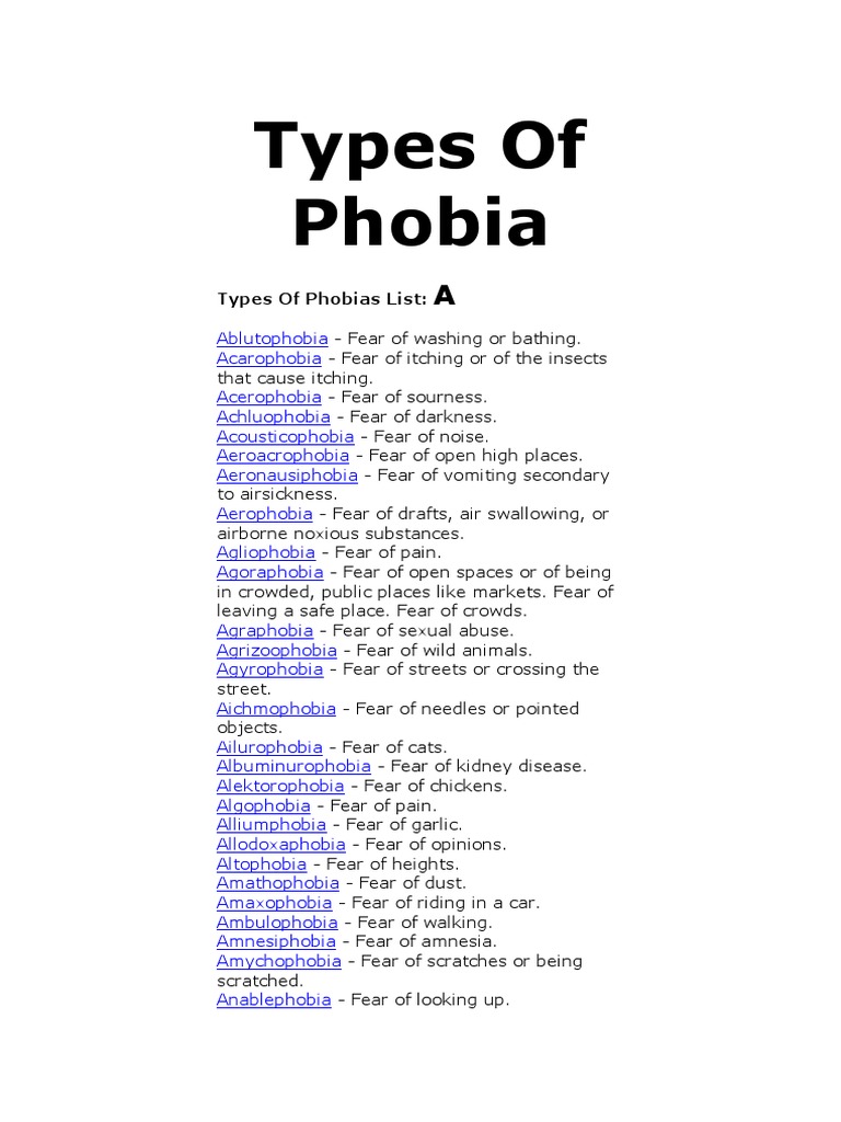 phobia research articles