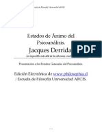 Derrida Jacques Estados de Ánimo Del Psicoanálisis (Completo)