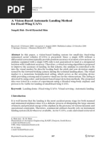 A Vision-Based Automatic Landing Method for Fixed Wing UAVs