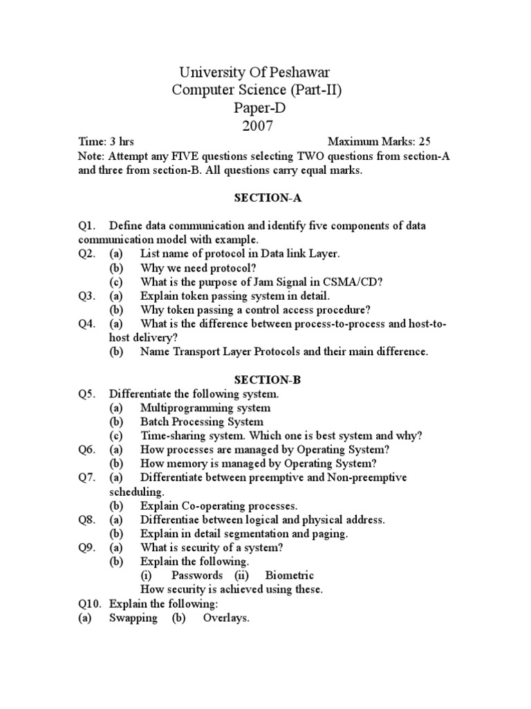 Paper D 2007 | PDF | Computers