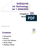 WXES2106 Network Technology Semester 1 2004/2005: Routers