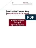 TEMPLATE Report Design Specification