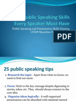 KeySkills When Speaking in Public