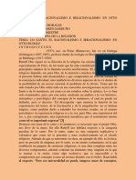 Lo Santo, El Racionalismo e Irracionalismo en Otto Rudolf