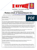 The Keyway - weekly newsletter for Queanbeyan Rotary - 23 July 2014 edition