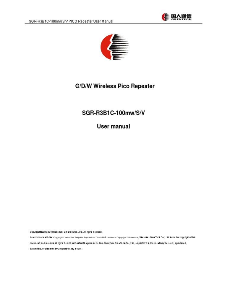 Pico Repeater User Manual | PDF | Amplifier | Antenna (Radio)
