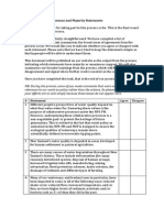 Science Panel Overall Summary Statements 