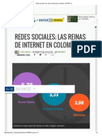 Redes Sociales; Las Reinas de Internet en Colombia • ENTER