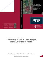 The Quality of Life of Older People With A Disabi, Lity in Irland