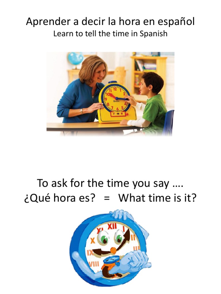 Telling The Time in Spanish PDF