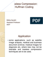 Lossless Compression: Huffman Coding: Mikita Gandhi Assistant Professor Adit