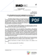DSC.1 Circ 71 - Early Implementation of Draft AmendmentsTo The IMSBC Code Related To The Carriage and Testing of Iron Ore Fines