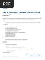 HP-UX System and Network Administration II