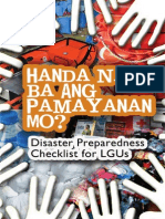 D. Disaster Preparedness Checklist For LGUs
