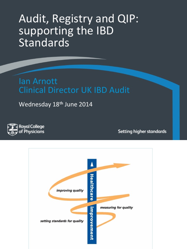 Audit, Registry and QIP supporting the IBD Standards Inflammatory