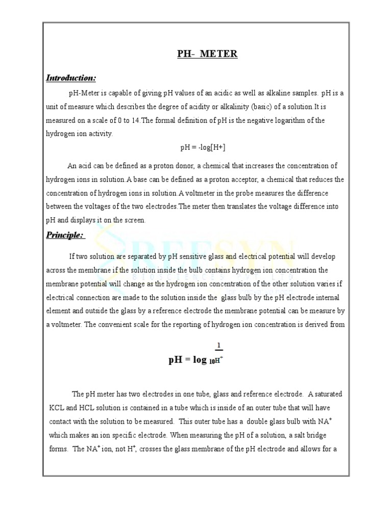 PH Meter Manual Ph Analytical Chemistry Free 30day Trial Scribd
