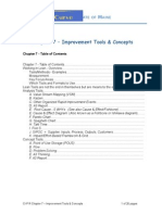 Chapter 7 - Improvement Tools & Concepts: Chapter 7 - Table of Contents