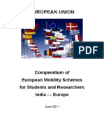 European Union: Compendium of European Mobility Schemes For Students and Researchers India Europe