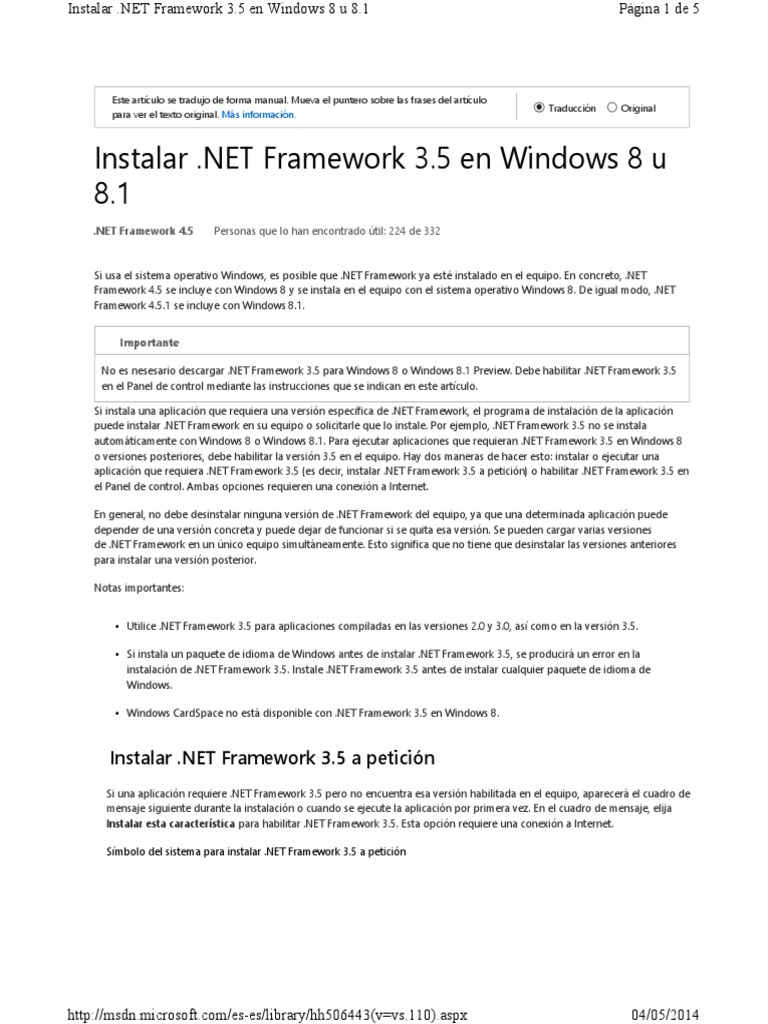 Net3 5 | PDF | Windows 8 | .NET Framework