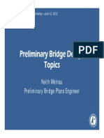 Preliminary Bridge Design Topics Overview