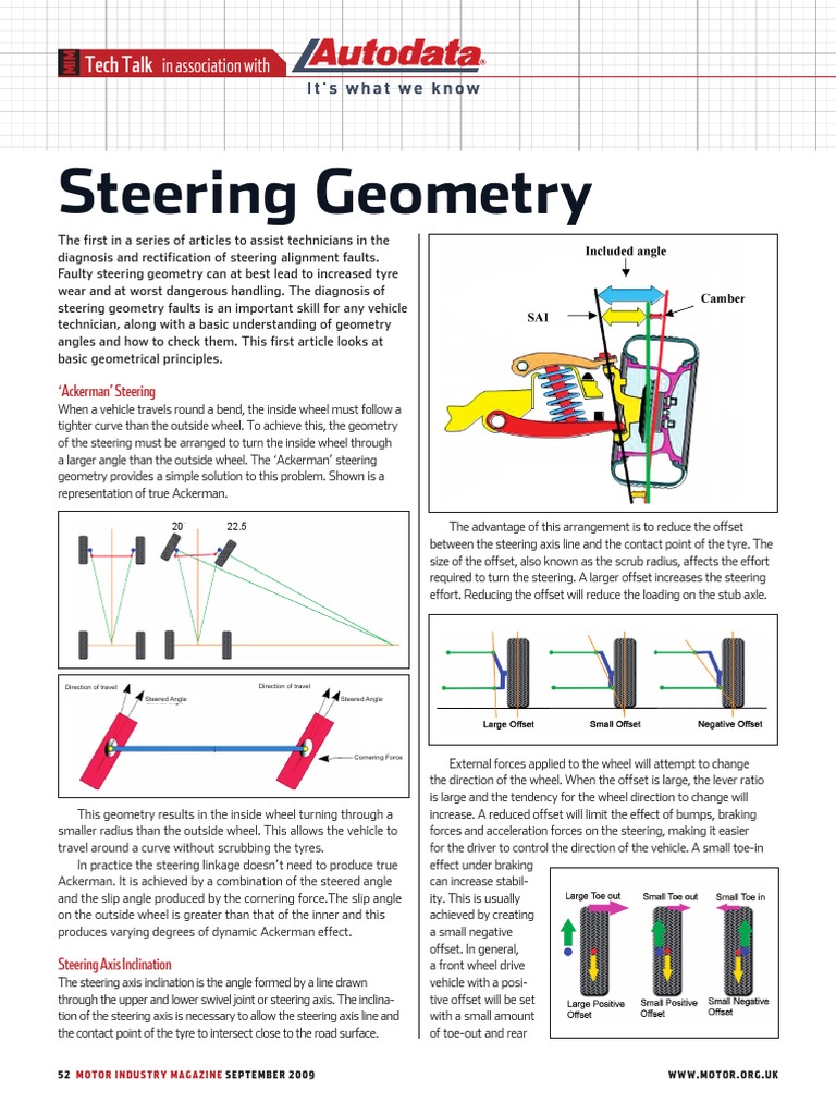 Steering Geometry PDF Steering Tire