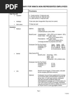 Non-Rep Benefit Summary