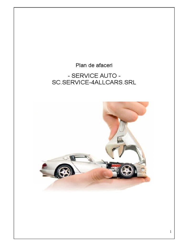 Plan de Afaceri SC Service4allcars SRL