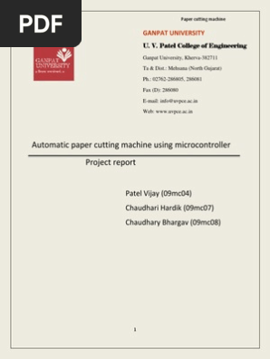 Automatic Paper Cutting Machine Using Microcontroller