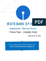 (Www.entrance-exam.net)-SBI ASSOCIATES Clerical Exam Previous Paper - Guide4BankExams