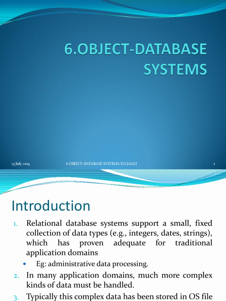 Object Database Systems | PDF | Relational Database | Relational Model