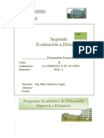 2da Evaluación A Distancia La Persona y Su Acción