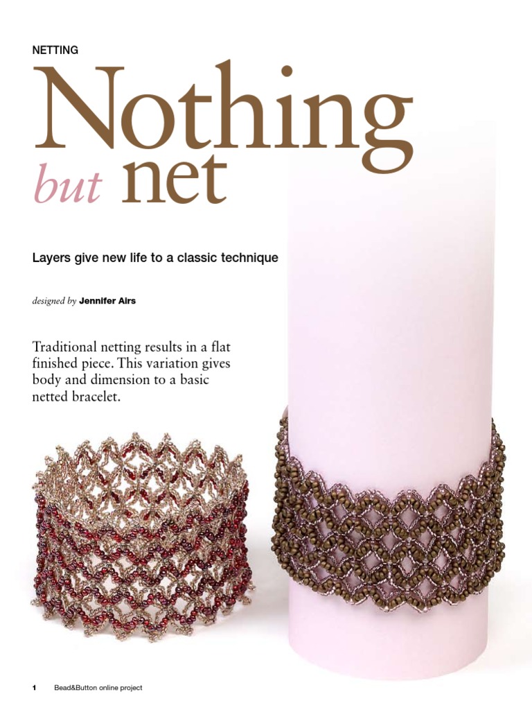 Reversible Beaded Netting Bracelet Guide | PDF | Textile Arts | Crafts