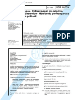 NBR 10739 - 1989 - Agua - Determinacao de Oxigenio Consumido - Metodo Do Permanganato de Potassio