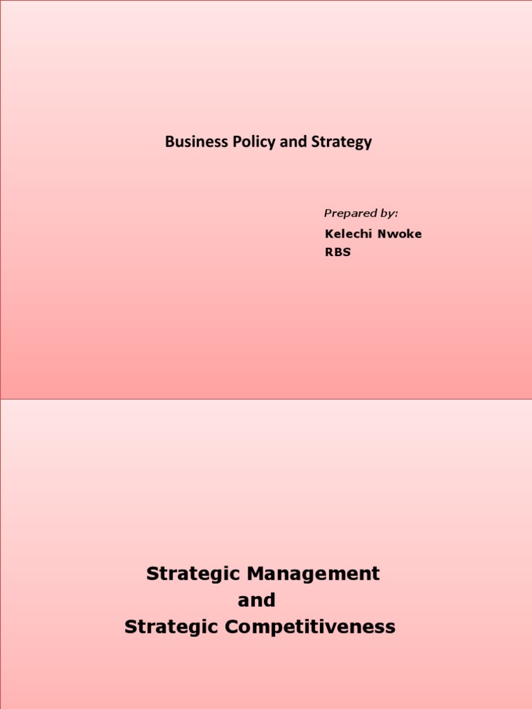 Strategic Management for Competitive Advantage | PDF | Competitive ...