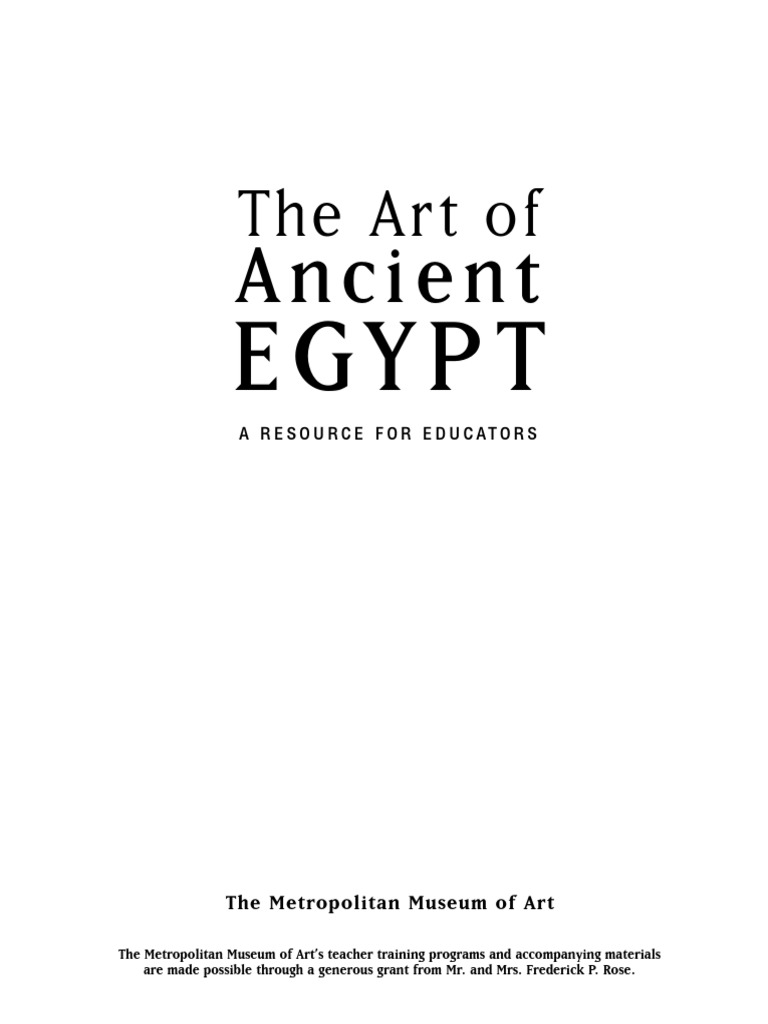 The Art of Ancient Egypt A Resource For Educators | PDF | Ancient Egypt ...