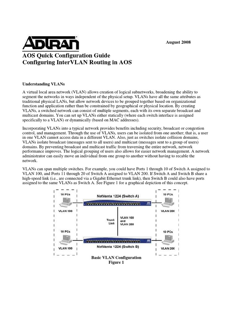 InterVLAN Routing Configuration Guide | PDF | Computer Network ...