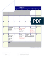 August 2014 Calendar NDC Denver Program
