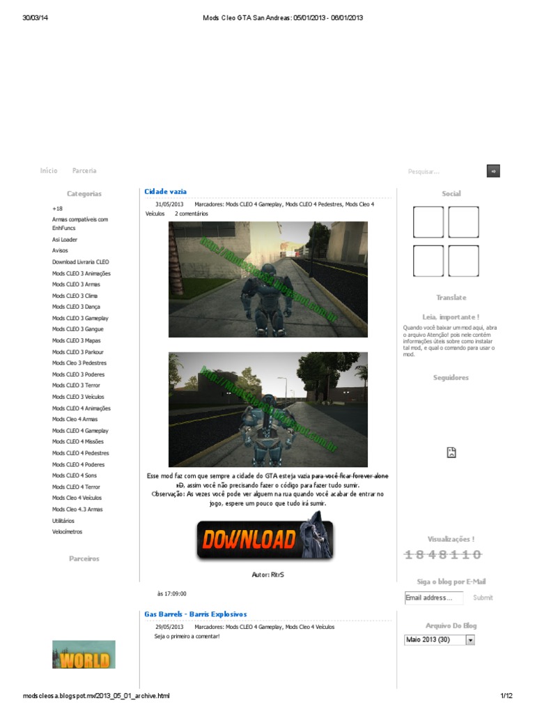 GTA San Andreas (PS2) - Todos Os Códigos, Truques, Senhas, Esquemas e  Manhas - MaisMacetes, PDF, Roubo